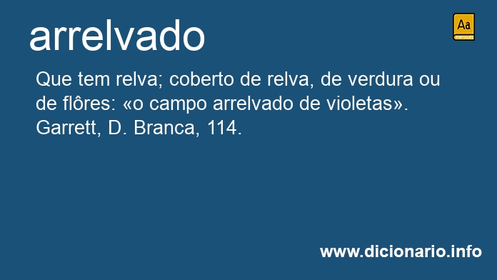 Significado de arrelvado