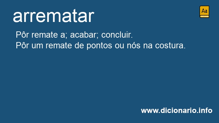 Significado de arrematarmos