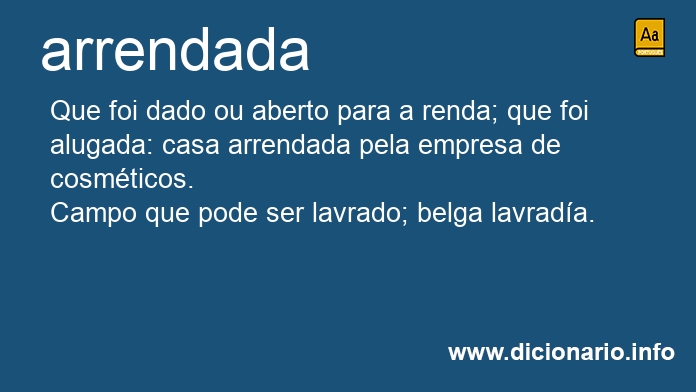 Significado de arrendada