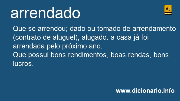 Significado de arrendado