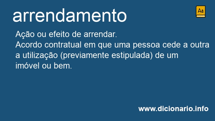 Significado de arrendamento