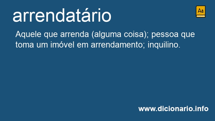 Significado de arrendatria