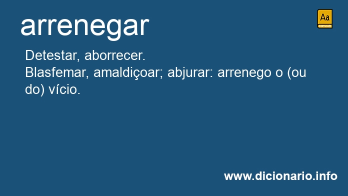 Significado de arrenegareis