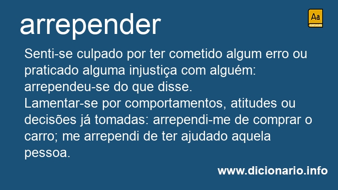 Significado de arrepender
