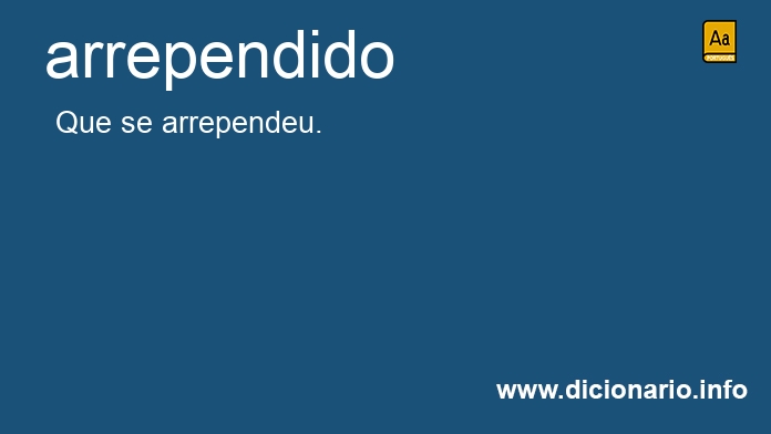 Significado de arrependido