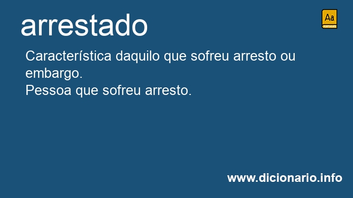 Significado de arrestada