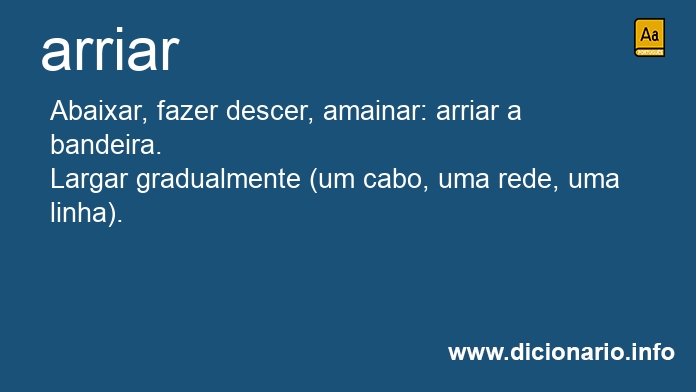 Significado de arriar