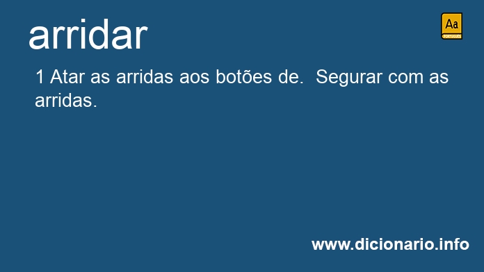 Significado de arrido
