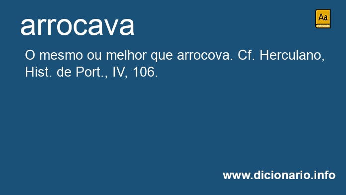 Significado de arrocava