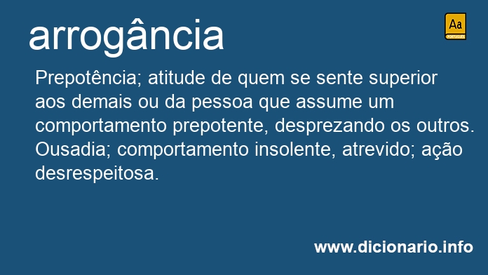 Significado de arrogncias