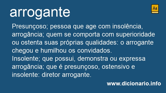 Significado de arrogantes