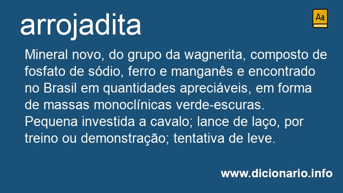 Significado de arrojadita