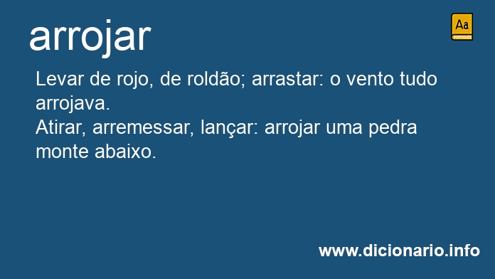 Significado de arrojar