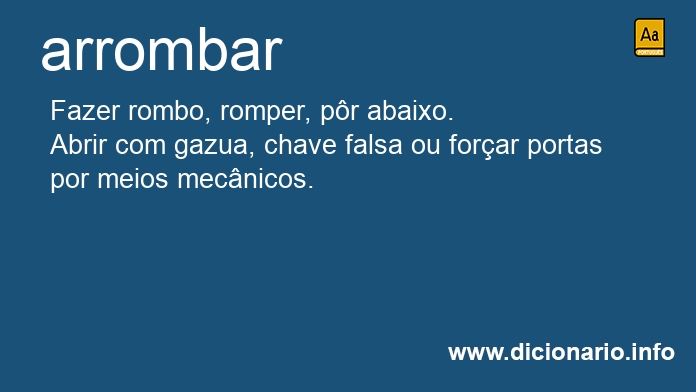 Significado de arrombaro