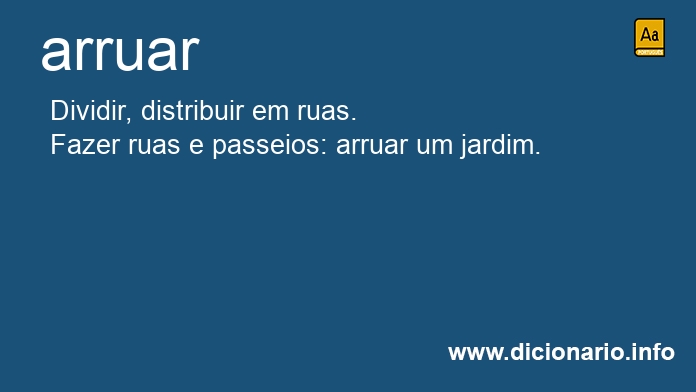 Significado de arruar