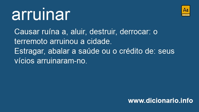 Significado de arruinar