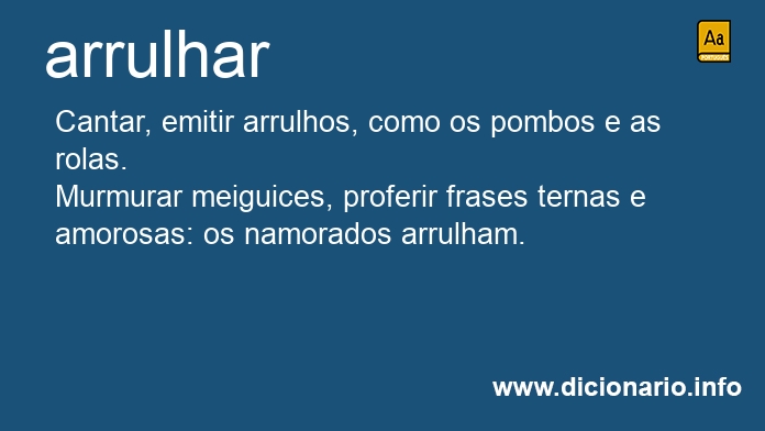 Significado de arrulhar