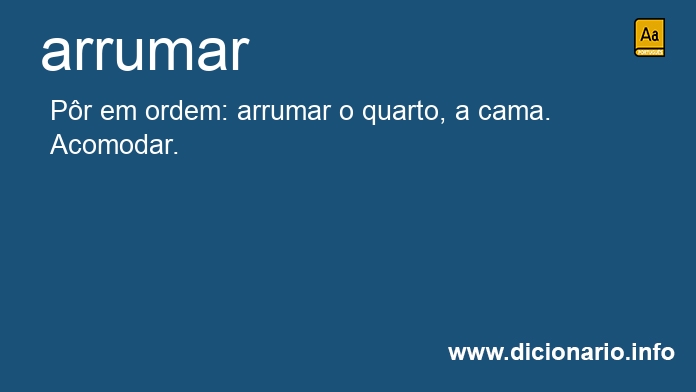 Significado de arrumarei