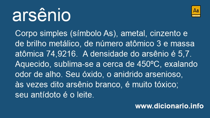 Significado de arsnio