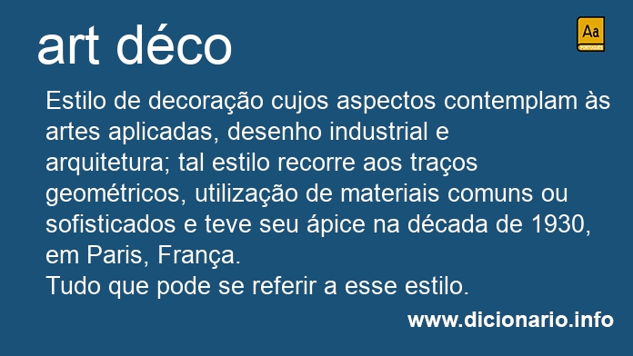 Significado de art dco