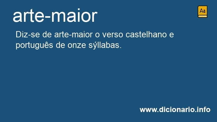 Significado de arte-maior