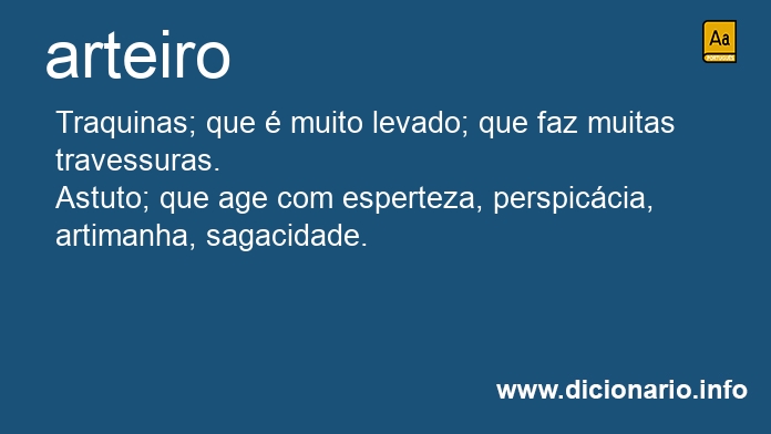 Significado de arteira