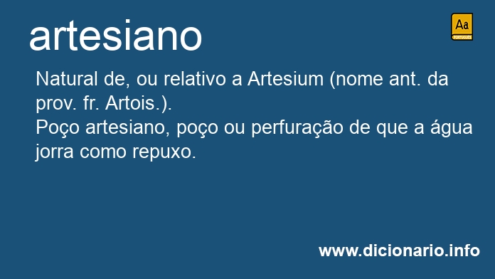 Significado de artesianos