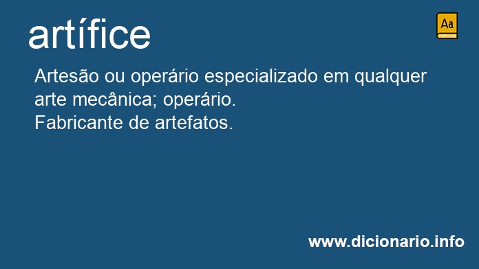 Significado de artfice