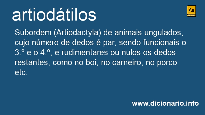 Significado de artiodtilos