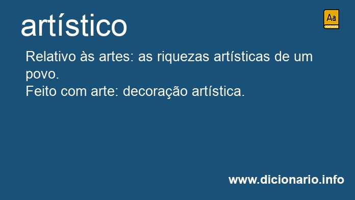 Significado de artstica