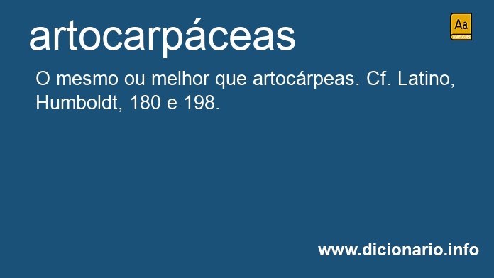Significado de artocarpceas