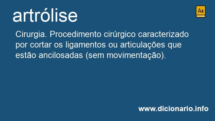 Significado de artrlise