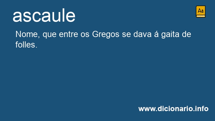 Significado de ascaule