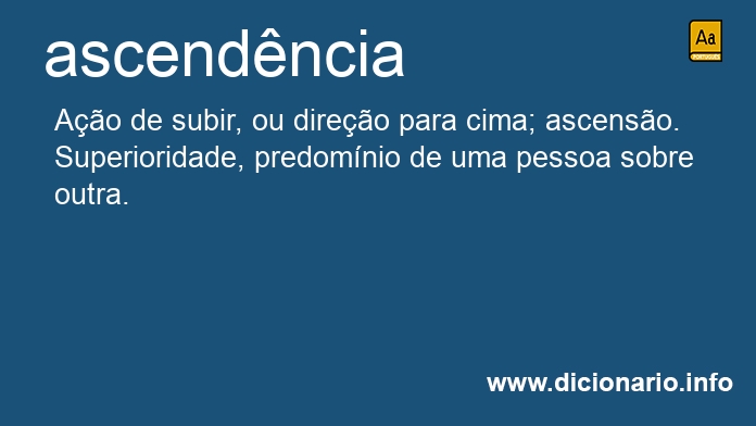 Significado de ascendncia