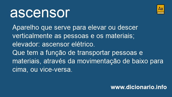 Significado de ascensor