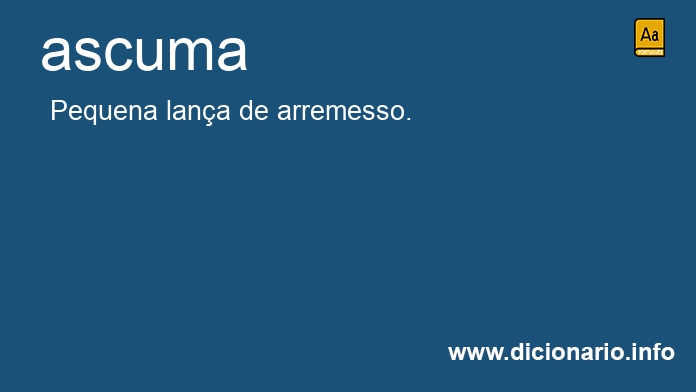 Significado de ascuma