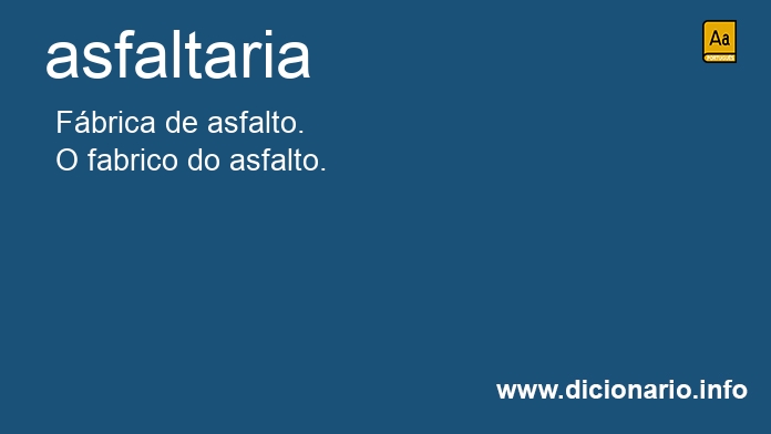 Significado de asfaltaria