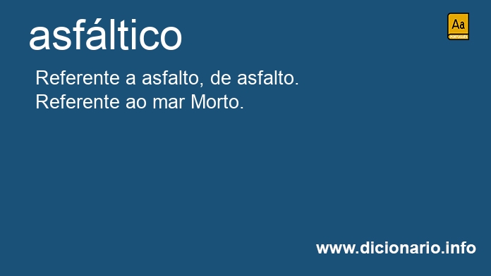 Significado de asfltico