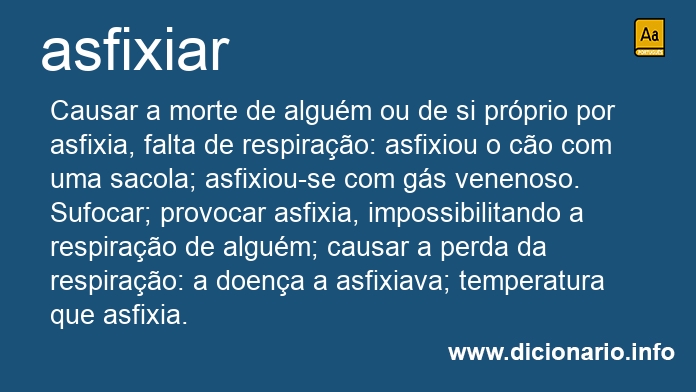 Significado de asfixiai