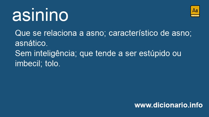 Significado de asinino