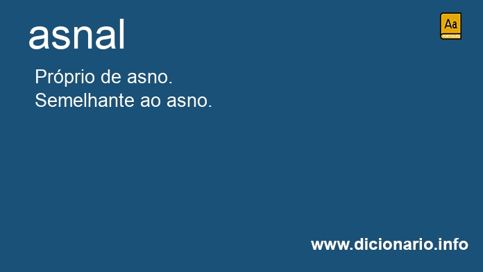 Significado de asnal