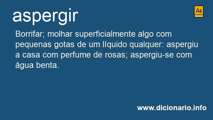 Significado de aspergir