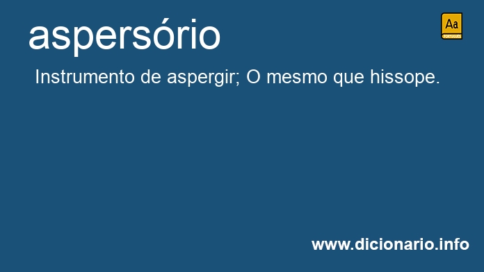 Significado de aspersria