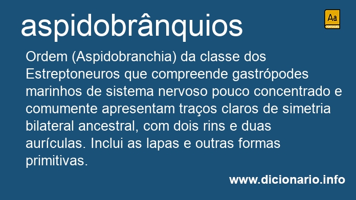 Significado de aspidobrnquios
