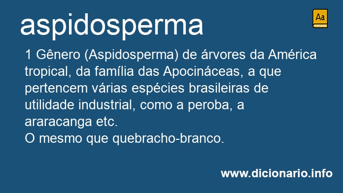 Significado de aspidosperma