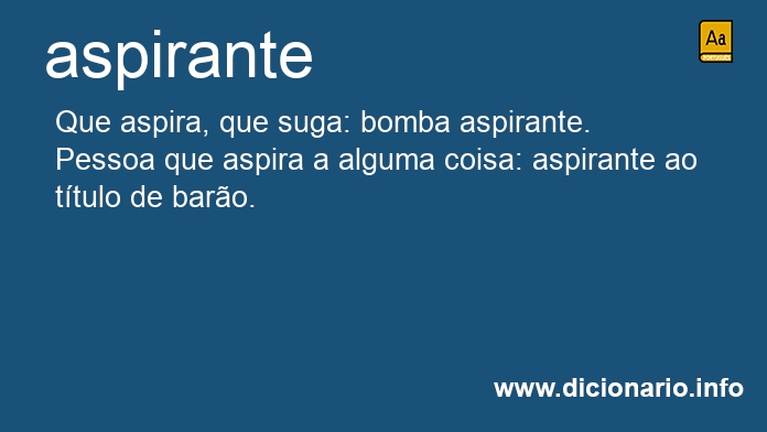 Significado de aspirante