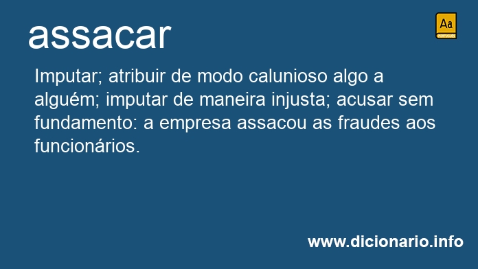 Significado de assacastes