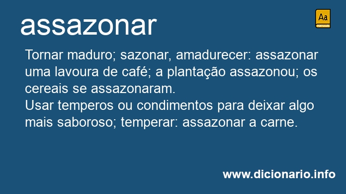 Significado de assazonar