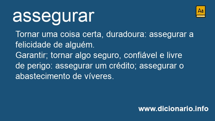 Significado de assegura