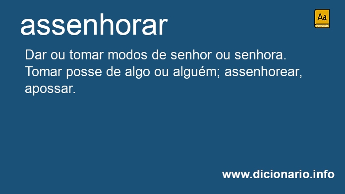 Significado de assenhoraro